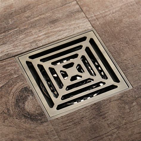 Buy YQGOO Floor Drainage, Square Copper Floor Drain Rustproof Bathroom Drainage Guards Gully ...