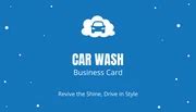 Simple Blue Modern Car Wash Business Card - Venngage