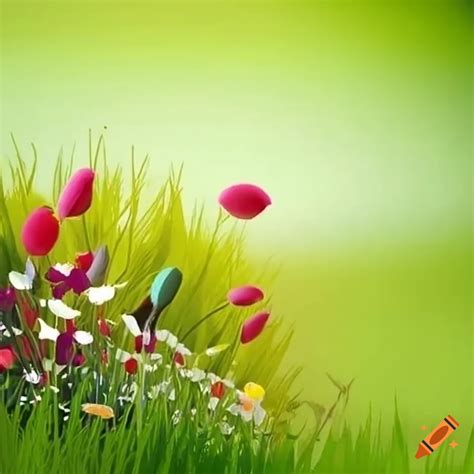 Colorful flower garden with borders