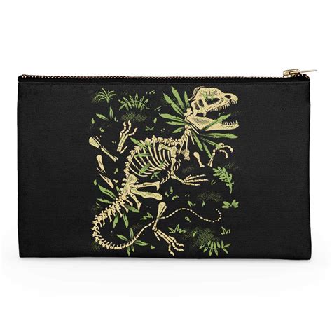 Dilophosaurus Fossils - Accessory Pouch | Once Upon a Tee