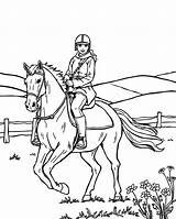 Horseback Riding Coloring Page  Free Printable sketch template