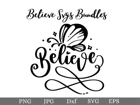 Believe SVG DXF Believe PNG Cut File for Silhouette - Etsy