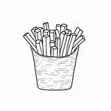 French Fries Coloring Page – Coloring Corner sketch template