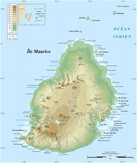 Carte de l'Île Maurice - Plusieurs cartes du pays en Afrique