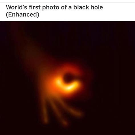 World's first photo of a black hole (Enhanced) - Funny