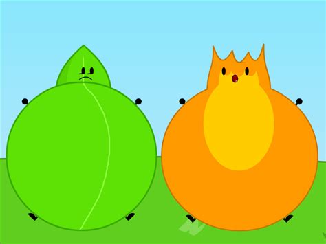 Firey And Leafy Got Inflated by davidsanjuan700 on DeviantArt