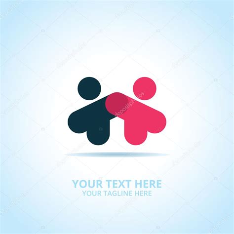 Abstract Partnership logo, design concept, emblem, icon, flat logotype ...