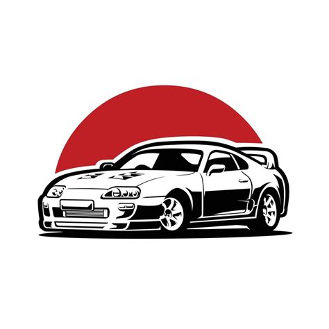 Japanese Exotic Sport Car. JDM Car Logo Sticker Emblem Vector Isolated 15368495 Vector Art at ...