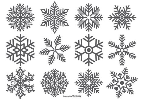 Snowflake Vector Shape Collection - Download Free Vector Art, Stock Graphics & Images