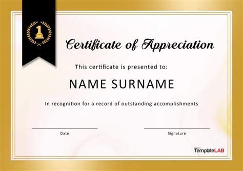 26 Free Certificate of Appreciation Templates and Letters