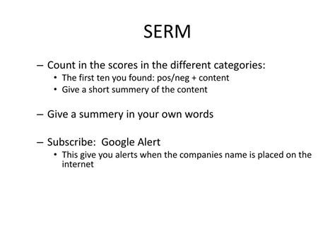 PPT - SERM PowerPoint Presentation, free download - ID:6283352