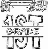 Coloring pages Kids Welcome To 1st Grade Sheet sketch template