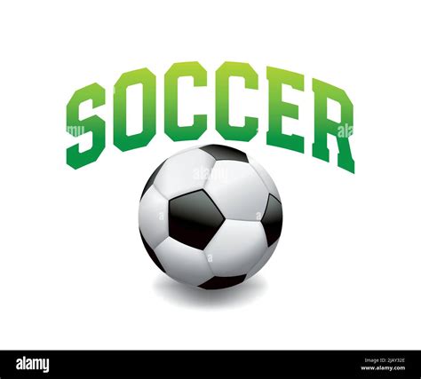 The word SOCCER with a ball isolated on a white background illustration. Vector EPS 10 available ...