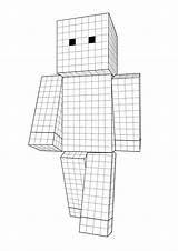 Coloring Page  Minecraft Printable Skin sketch template
