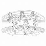 Men Is Sprint Race Coloring Page  Pages Mimi Panda sketch template