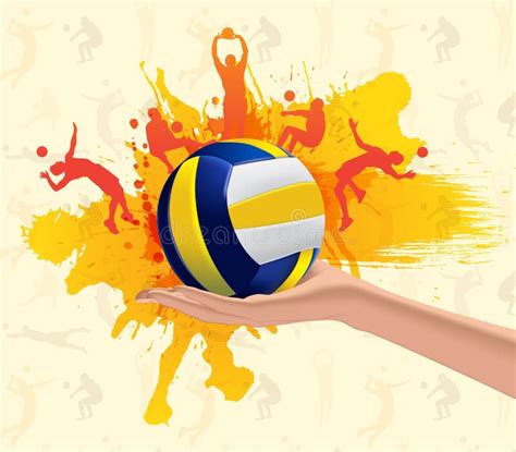 Volleyball abstract stock vector. Illustration of cover - 42166662