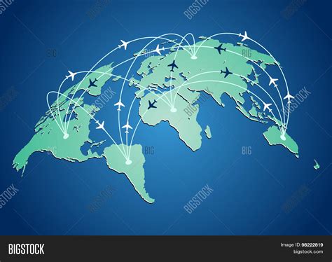 Flight Map Of World