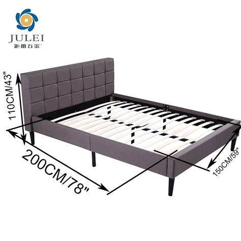 Modern Bedroom Furniture Platform Bed Frame with Sturdy Wood Slat ...