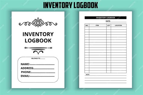 Premium Vector | Inventory logbook Sales Tracker logbook low content kdp interior design template