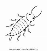 Silverfish Illustration Coloring Page Kids Stock Vector Royalty Free  sketch template