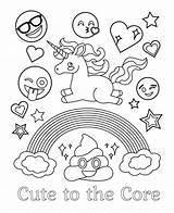 Unicorn Poop Emoji Coloring Pages sketch template