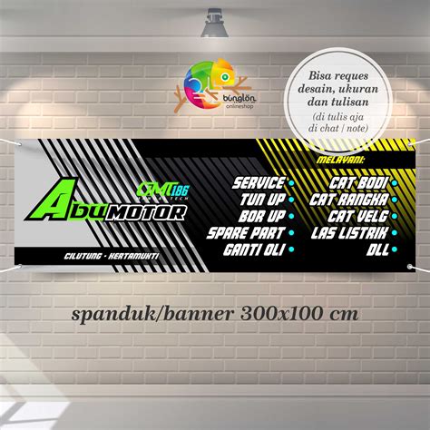 √ 10 Contoh Desain Spanduk Bengkel Motor: Pilihan Terbaik! - ONPOS