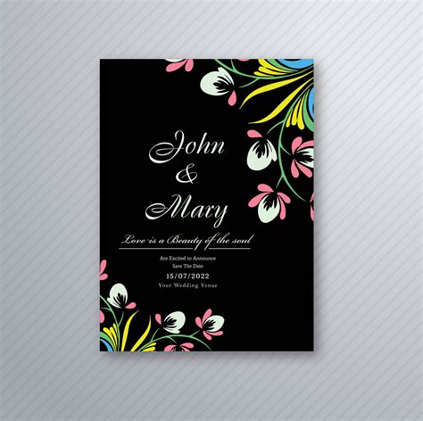 Types Of Wedding Card Design - Printable Templates