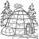 Igloo Coloring Pages  Free & Printable sketch template