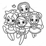 Glitter Force Team Coloring Page 5941 4908 sketch template