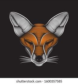 Fox Line Art Vector Hd Stock Vector (Royalty Free) 1600357585 ...