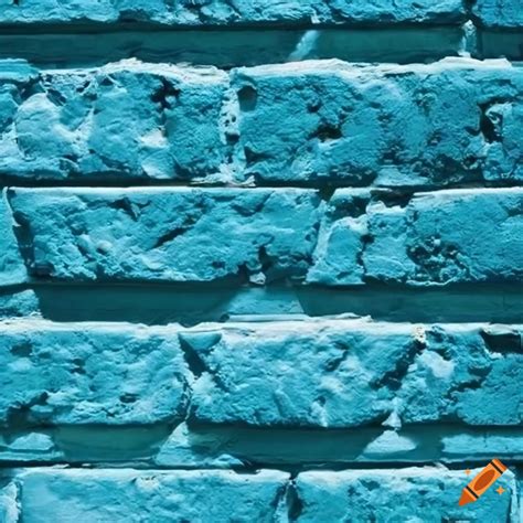 Old blue white brick wall on Craiyon