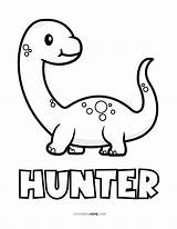 Hunter Name Coloring Pages  Nation sketch template