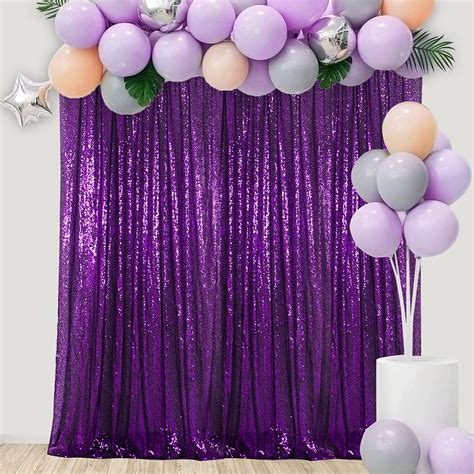 Buy Partisout Sequin Curtain Backdrop 8ftx10ft Sequin Backdrop Sequence Backdrop Party Glitter ...