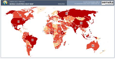 World Population Heat Map