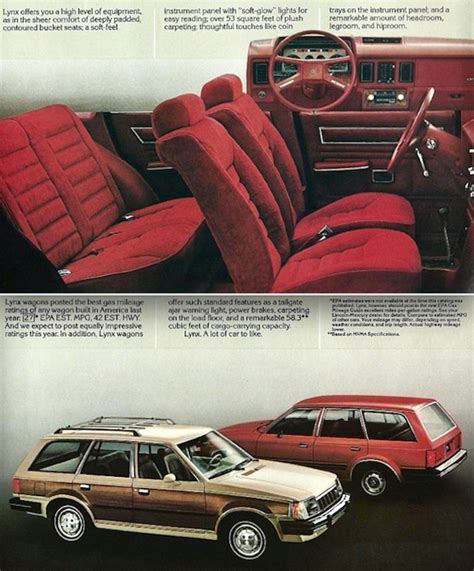 1982 Mercury Lynx Interior and Wagons | Car advertising, Wagons, Car ads