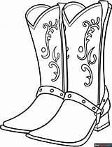 Cowboy Boots Coloring Page  Easy Drawing Guides sketch template