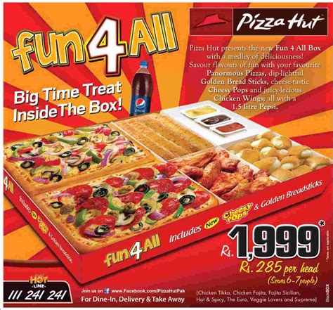 Deals in Pakistan » Pizza Hut Fun 4 All Box @ Rs. 1,999