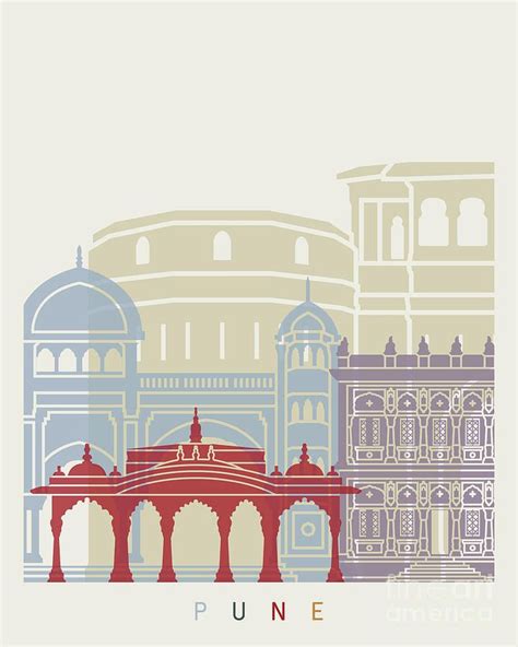 Pune skyline poster by Pablo Romero | Skyline drawing, Fine arts posters, Travel wall art