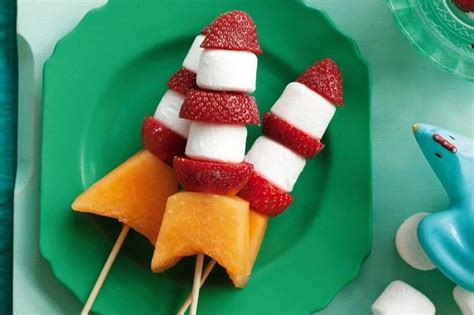 Rockmelon and strawberry rockets | Recipe | Space birthday, Space birthday party, Space party