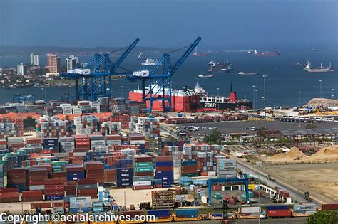 aerial photograph of the Manzanillo International Terminal at the Colon ...