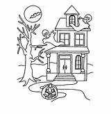 Free Printable Haunted House Coloring Pages For Kids sketch template