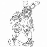 Withered Bonnie  Coloring Home sketch template