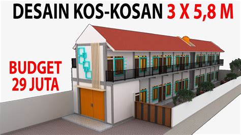 DESAIN KOS KOSAN 3X5,8 M || Kamar Mandi Dalam, Dapur Dalam & Jemuran - YouTube