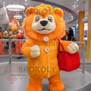 Lion mascot dressed in very classy costume - Sizes L (175-180CM)