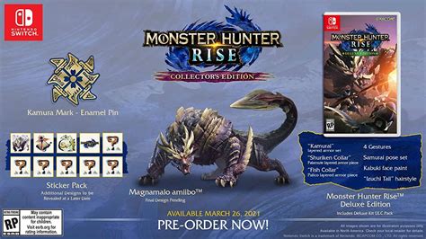 Monster Hunter Rise: Collector's Edition includes Magnamalo Amiibo - Game Freaks 365