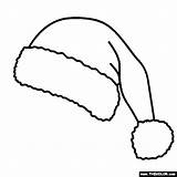 Santa Hat Coloring Page Pages sketch template