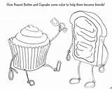 Peanut Butter And Jelly Coloring Page Sketch sketch template