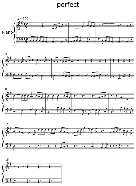 perfect - Sheet music for Piano