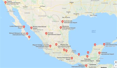 Major Airports In Mexico Map - United States Map