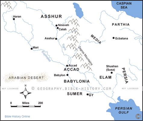 Map of the Ancient Near East - Bible History